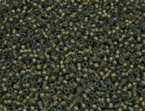 11/0 Toho Japanese Seed Beads - Black Diamond Bronze Lined Matte #999F