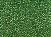 11/0 Toho Japanese Seed Beads - Metallic Satin Silver Lined Green Luster #1006
