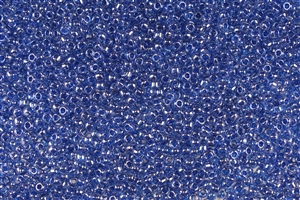11/0 Toho Japanese Seed Beads - Dark Blue Lined Light Sapphire Luster #1057