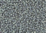 11/0 Toho Japanese Seed Beads - Blue Marbled Lt. Sea Foam Opaque #1208