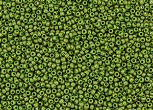 11/0 Toho Japanese Seed Beads - Opaque Luster Moss Green #1610