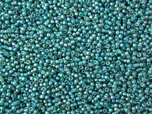 11/0 Toho Japanese Seed Beads - Teal Lined Aqua Rainbow #1833
