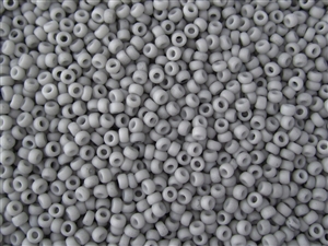 **Discontinued Color** 11/0 Toho Japanese Seed Beads - Ancient Grey Snowcloud Opaque Matte #2008