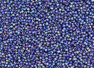 11/0 Toho Japanese Seed Beads - Semi Glazed Rainbow Navy Blue #2637F