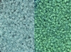 11/0 Toho Japanese Seed Beads - Glow In The Dark - Baby Blue/Bright Green #2723