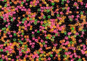 11/0 Toho Japanese Seed Beads - Black Light Party Rave Mix #CM7