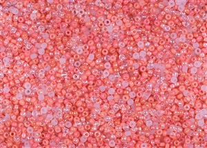11/0 Toho and Miyuki Japanese Seed Beads - Salmon Pink Mix #CM25