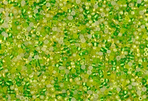 11/0 Toho Japanese Seed Beads - Lime Green Citrus Mix #CM30