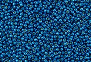 11/0 Toho Japanese Seed Beads - PermaFinish Capri Blue Metallic #PF585
