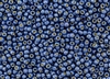 11/0 Toho Japanese Seed Beads - PermaFinish Cerulean Blue Metallic Matte #PF586F