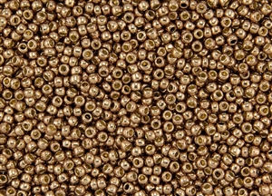 11/0 Toho Japanese Seed Beads - PermaFinish Pale Bronze Metallic #PF593