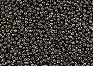 11/0 Toho Japanese Seed Beads - PermaFinish Meteorite Grey Metallic #PF595