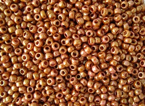 11/0 Toho Japanese Seed Beads - Hybrid Opaque Rose Gold / Topaz Luster #Y184