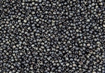 11/0 Toho Japanese Seed Beads - Hybrid Frosted Jet Picasso Opaque #Y302F