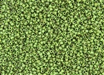 11/0 Toho Japanese Seed Beads - Hybrid Frosted Opaque Mint Green Picasso #Y321F