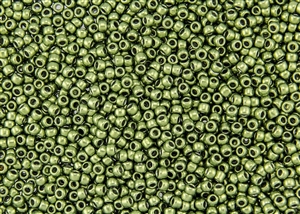 11/0 Toho Japanese Seed Beads - Hybrid ColorTrends Metallic Satin Greenery #YPS0083 *LAST PARTIAL TUBE* 10.34 grams