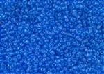 15/0 Toho Japanese Seed Beads - Transparent Dark Aquamarine #3B