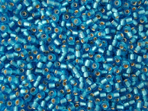15/0 Toho Japanese Seed Beads - Aqua Silver Lined Matte #23BF