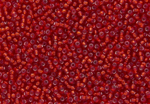 15/0 Toho Japanese Seed Beads - Light Siam Ruby Red Silver Lined #25