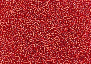 15/0 Toho Japanese Seed Beads - Light Siam Ruby Silver Lined Matte #25F