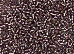 15/0 Toho Japanese Seed Beads - Amethyst Silver Lined #26B