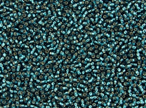 15/0 Toho Japanese Seed Beads - Blue Zircon Silver Lined #27BD