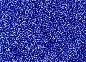 15/0 Toho Japanese Seed Beads - Cobalt Blue Silver Lined #28