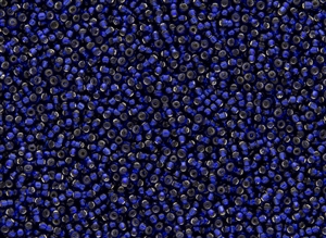15/0 Toho Japanese Seed Beads - Dark Cobalt Silver Lined #28D