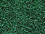15/0 Toho Japanese Seed Beads - Emerald Silver Lined #36