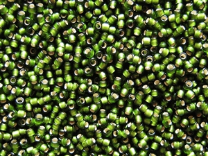 15/0 Toho Japanese Seed Beads - Olivine Silver Lined Matte #37F