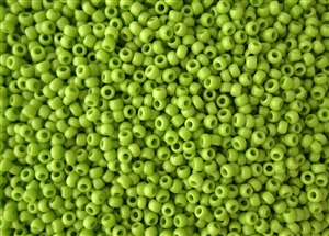 15/0 Toho Japanese Seed Beads - Lime Green Opaque #44