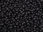 15/0 Toho Japanese Seed Beads - Jet Black Matte #49F
