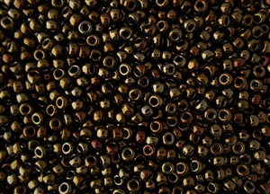 15/0 Toho Japanese Seed Beads - Olive Brown Iris Metallic #83