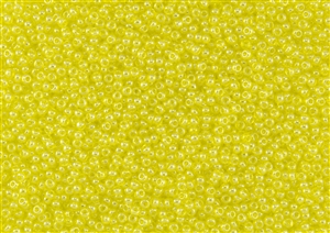 15/0 Toho Japanese Seed Beads - Citrine Yellow Transparent Luster #102