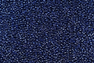 15/0 Toho Japanese Seed Beads - Transparent Dark Cobalt Luster #116D