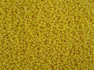 15/0 Toho Japanese Seed Beads - Yellow Opaque Luster #128