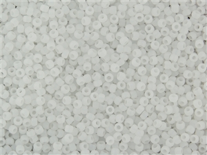 15/0 Toho Japanese Seed Beads - Opalescent White Ceylon Pearl Matte #141F