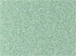 15/0 Toho Japanese Seed Beads - Dyed Pastel Green Transparent Rainbow #172D