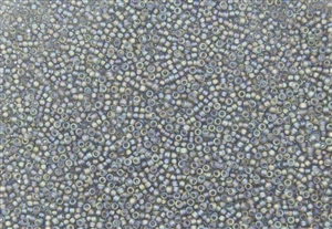 15/0 Toho Japanese Seed Beads - Black Diamond Transparent Rainbow Matte #176F