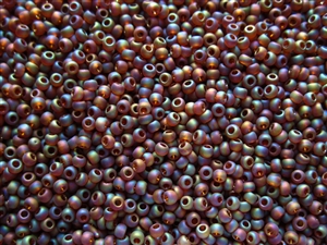 15/0 Toho Japanese Seed Beads - Smoky Topaz Rainbow Matte #177F
