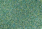 15/0 Toho Japanese Seed Beads - Emerald Transparent Rainbow Matte #179F