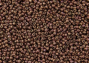 15/0 Toho Japanese Seed Beads - Dark Bronze Metallic #222