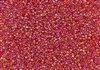 15/0 Toho Japanese Seed Beads - Dark Rose Lined Topaz Rainbow #241