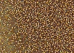 15/0 Toho Japanese Seed Beads - Gold Lined Topaz Rainbow #278