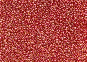 15/0 Toho Japanese Seed Beads - Red Lined Lt. Topaz Luster #365