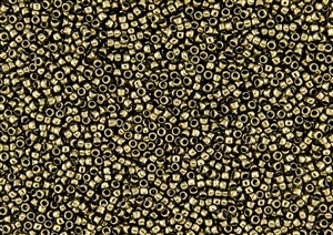 15/0 Toho Japanese Seed Beads - Gold Lustered Dark Chocolate Bronze Metallic #422