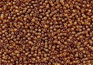 15/0 Toho Japanese Seed Beads - Smoky Topaz Transparent #423