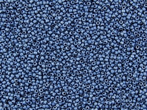 15/0 Toho Japanese Seed Beads - Denim Blue Metallic Matte #511F