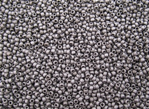 15/0 Toho Japanese Seed Beads - Antique Silver Metallic Matte #566