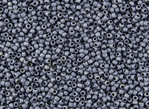 15/0 Toho Japanese Seed Beads - Blue Grey Metallic Matte #612
